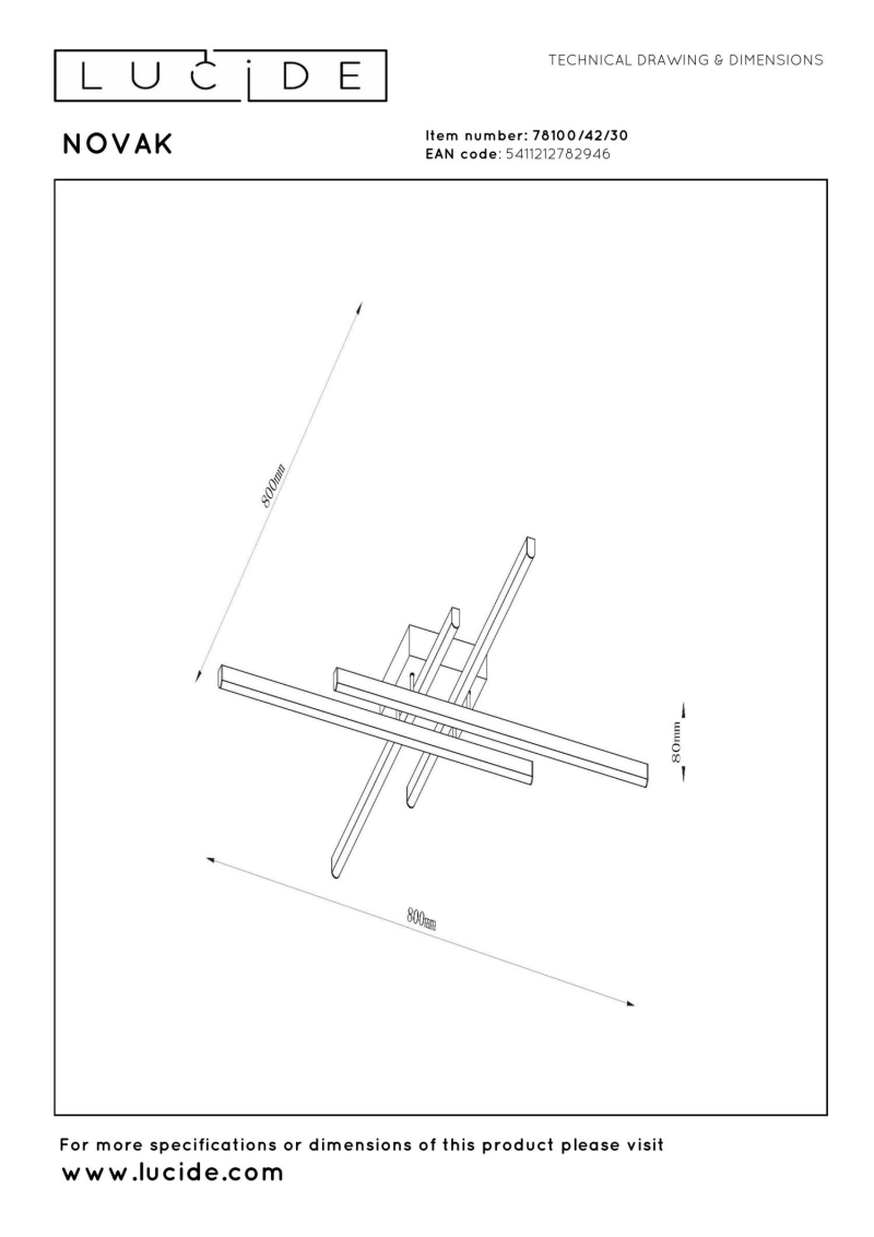 Lucide NOVAK - Flush ceiling light - LED Dim. - CCT - 1x42W 2700K/4000K - Black
